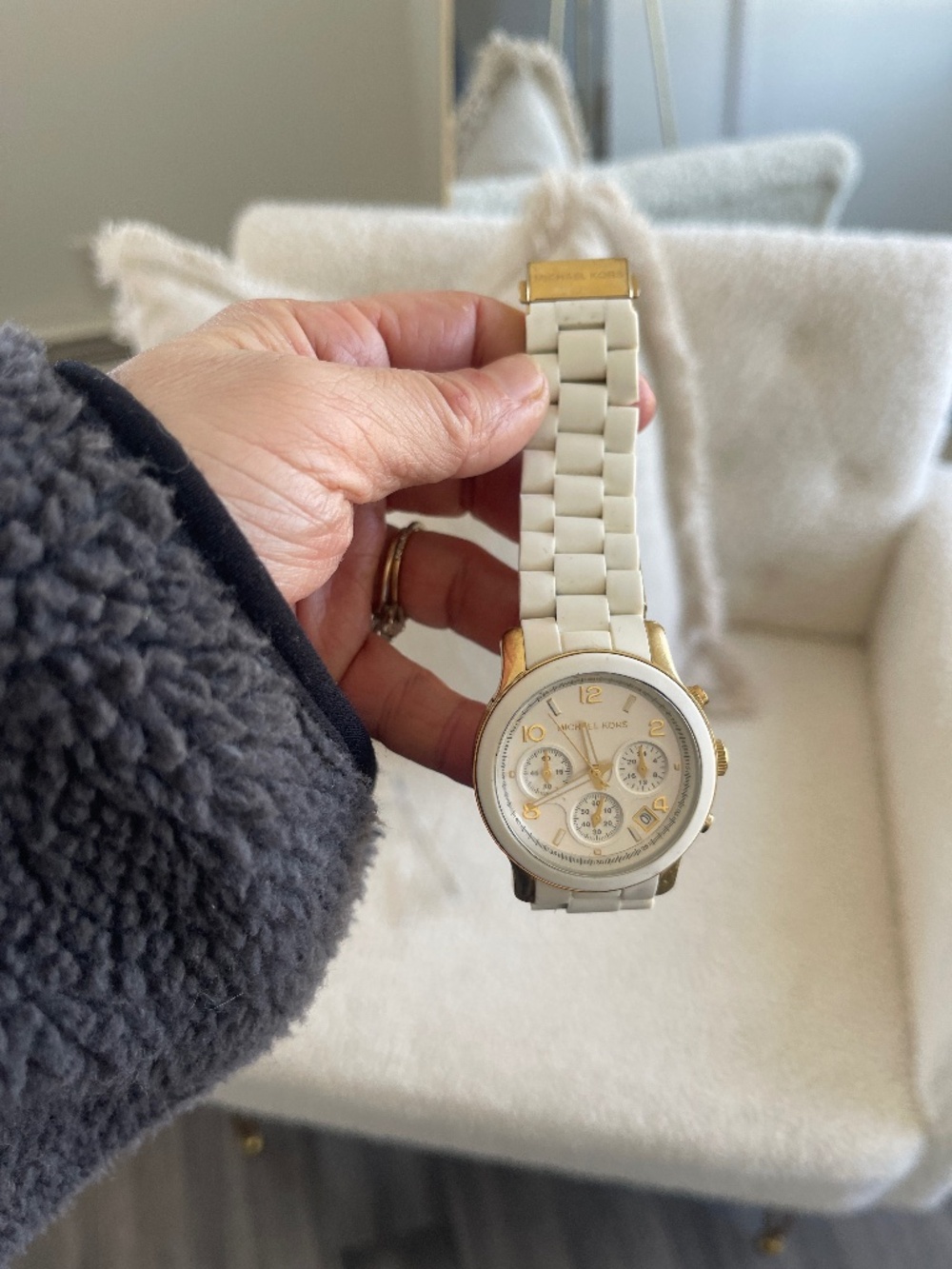 White Michael kors watch
